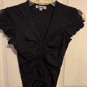 Black cute top stretchy